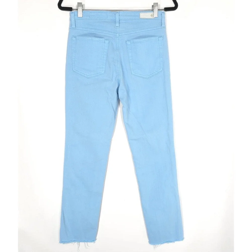 AG ADRIANO GOLDSCHMIED Women's Jeans 27R THE‎ ISABELLE HIGH RISE STRAIGHT Blue
